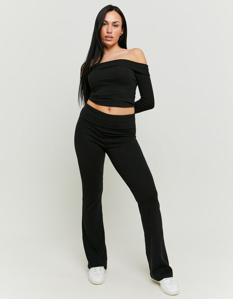 Leggings with Fold | Black