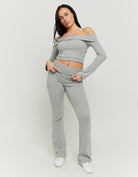 Leggings with Fold | Grey