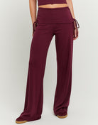 Mid Waist Flare Pant | Bordeau