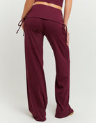 Mid Waist Flare Pant | Bordeau