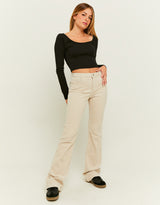 Corduroy Bootcut Pant | Off White