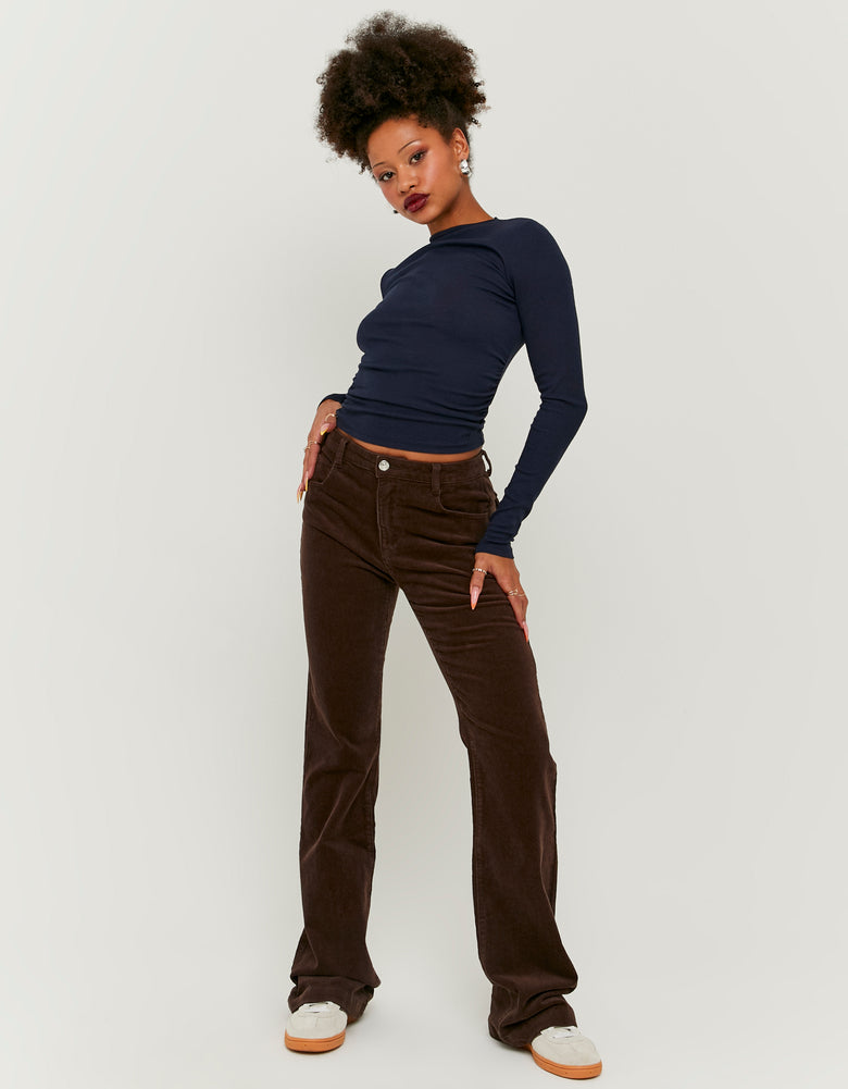 Corduroy Bootcut Pant | Brown