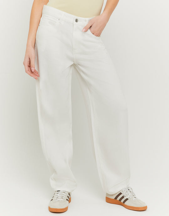 Barrel Trousers | White