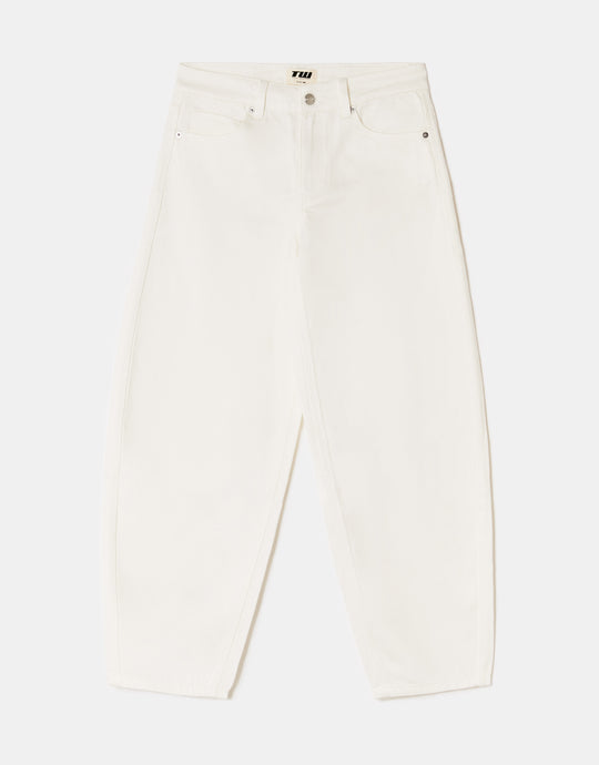Barrel Trousers | White