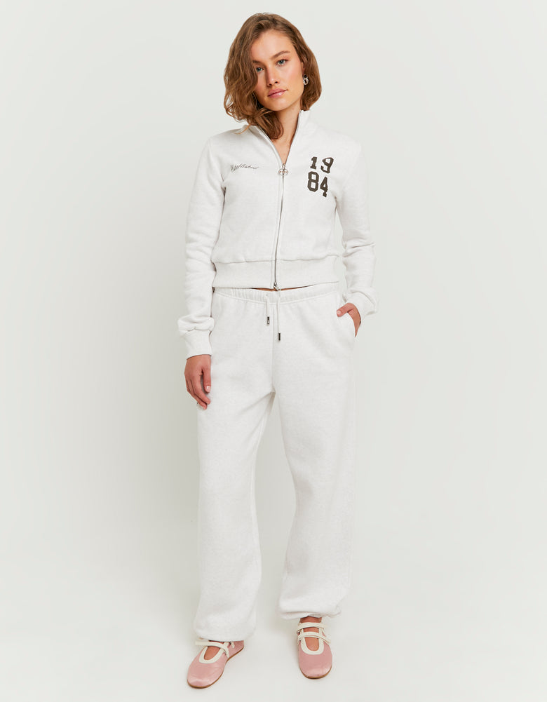 Printed Jogger | Beige chiné