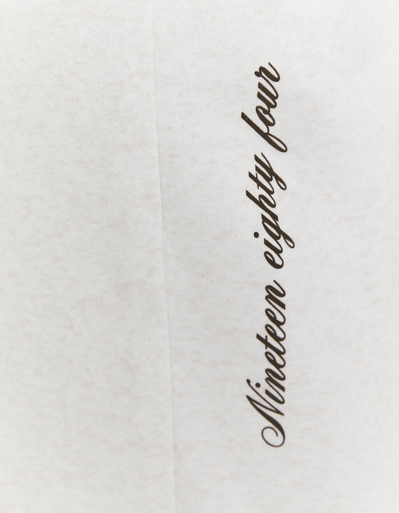 Printed Jogger | Beige chiné