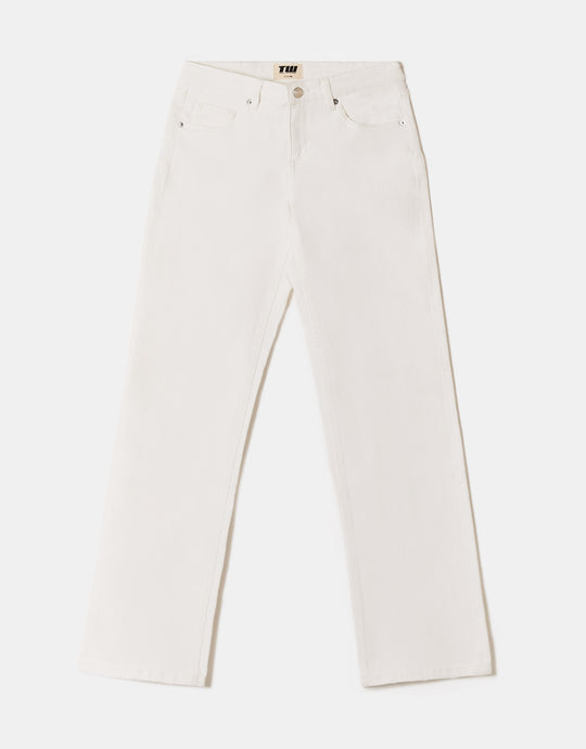Low Waist Trousers | White