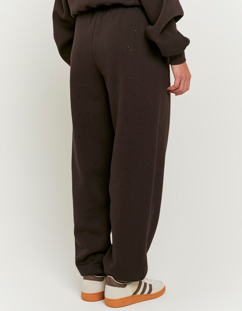 Jogger with Rhinestones | Brown
