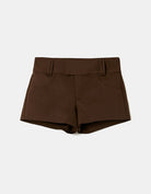 Fitted Mini Shorts | Brown