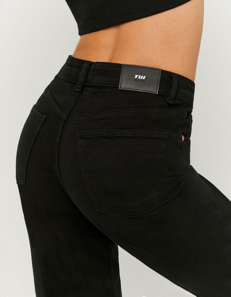 High Waist Wide Leg Trousers | Black