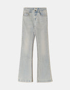 Mid Waist Bootcut Jeans | Light Wash