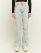 Mid Waist Bootcut Jeans | Blue Wash