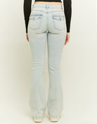 Mid Waist Bootcut Jeans | Blue Wash