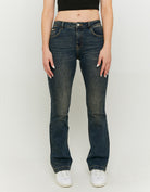 Mid Waist Bootcut Jeans | Vintage Wash