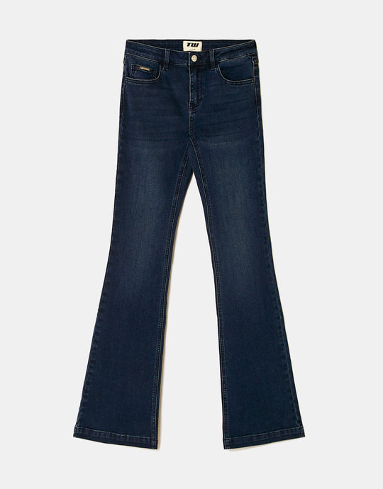 Mid Waist Bootcut Jeans | Unwashed