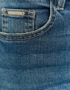 Mid Waist Bootcut Jeans | Blue Wash