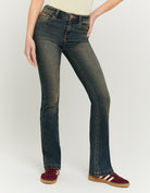 Mid Waist Bootcut Jeans | Vintage Wash