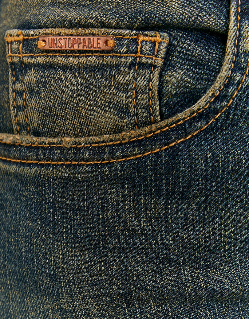 Mid Waist Bootcut Jeans | Vintage Wash