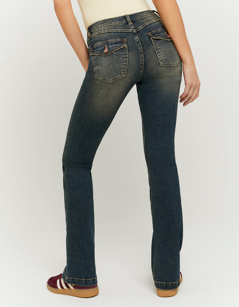 Mid Waist Bootcut Jeans | Vintage Wash