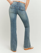 Mid Waist Bootcut Jeans | Vintage Wash