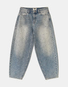 Mid Waist Barrel Jeans | Vintage Wash