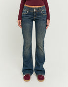 Low Waist Bootcut Jeans | Vintage Wash