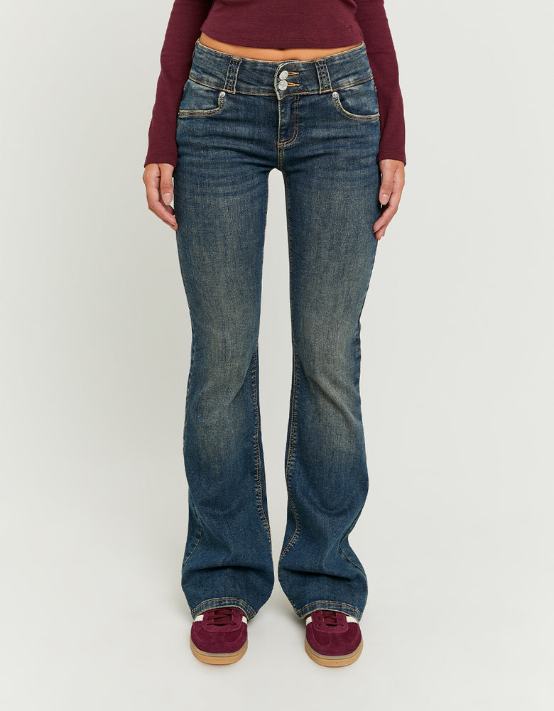 Low Waist Bootcut Jeans | Vintage Wash