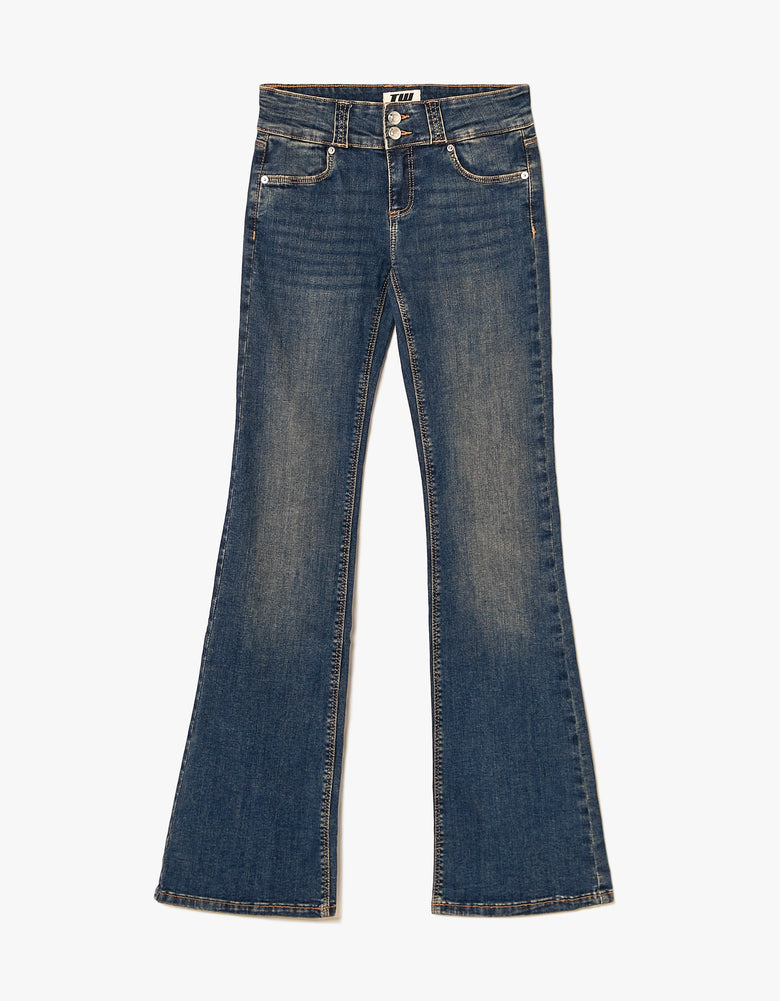 Low Waist Bootcut Jeans | Vintage Wash