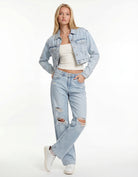 Low Waist Straight Jeans | Light Wash