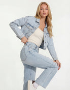 Low Waist Straight Jeans | Light Wash