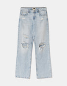 Low Waist Straight Jeans | Light Wash