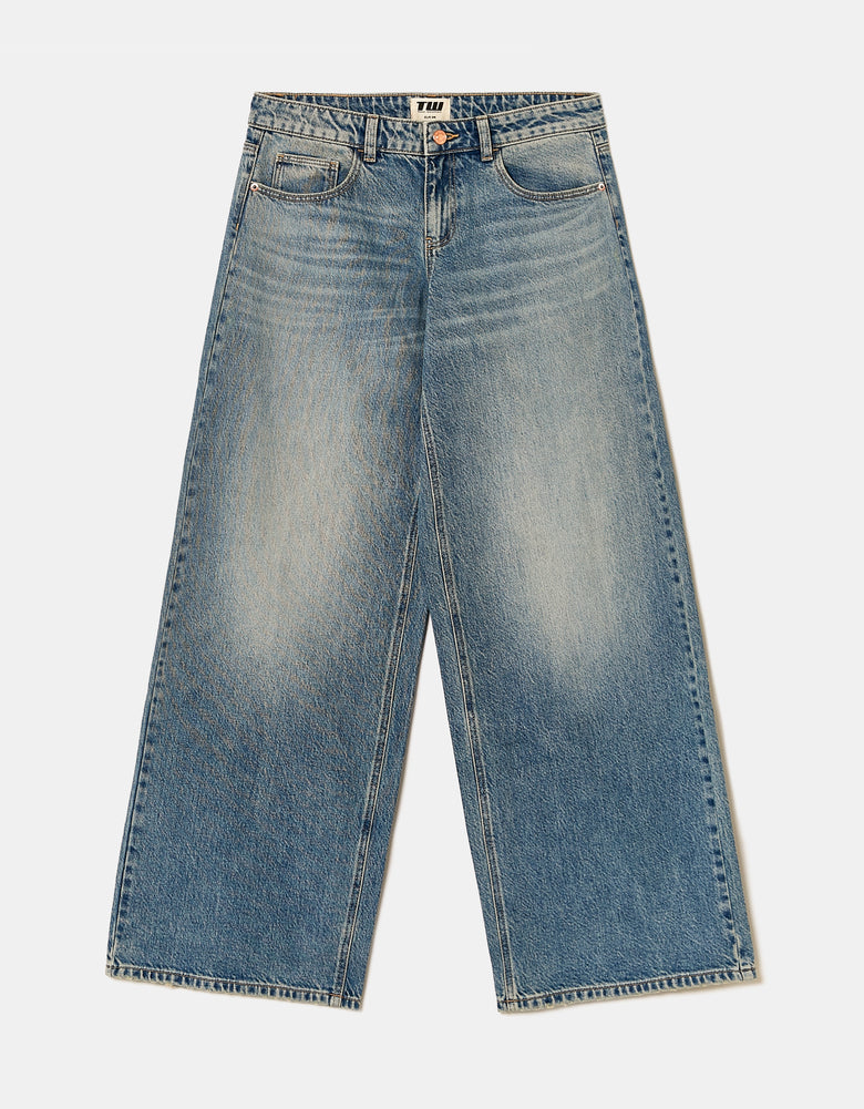 Low Waist Baggy Jeans | Blue Denim