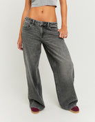 Low Waist Baggy Jeans | Grey Wash