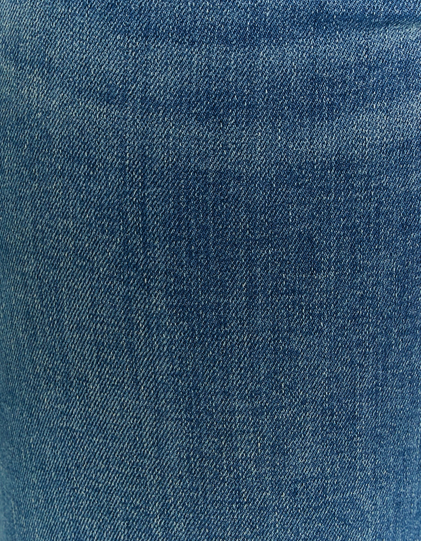 Mid Waist Push Up Flare Jeans | Blue Wash