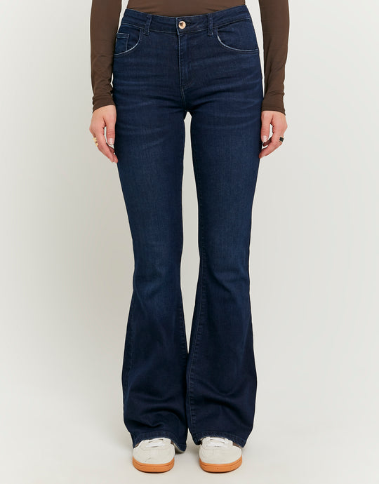 Mid Waist Push Up Flare Jeans | Unwashed