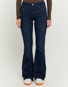 Mid Waist Push Up Flare Jeans | Unwashed