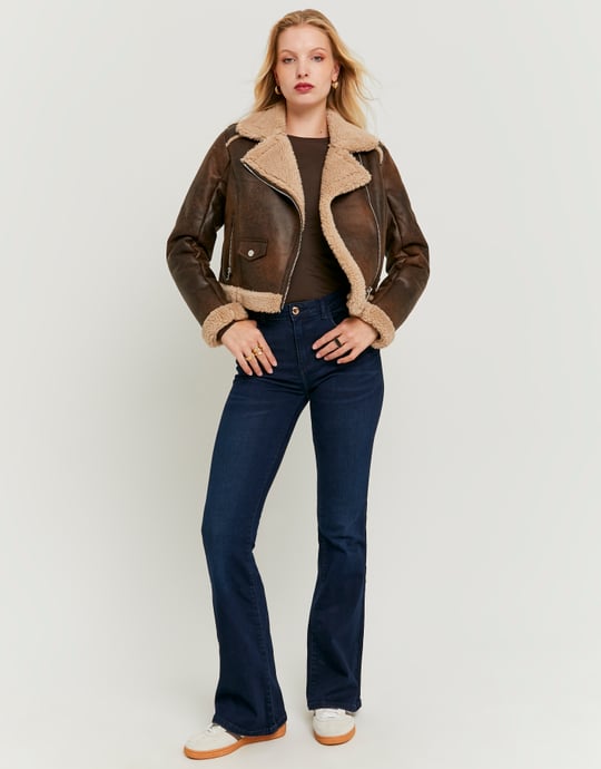Mid Waist Push Up Flare Jeans | Unwashed
