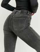 High Waist Flare Jeans | Black wash