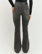 High Waist Flare Jeans | Black wash