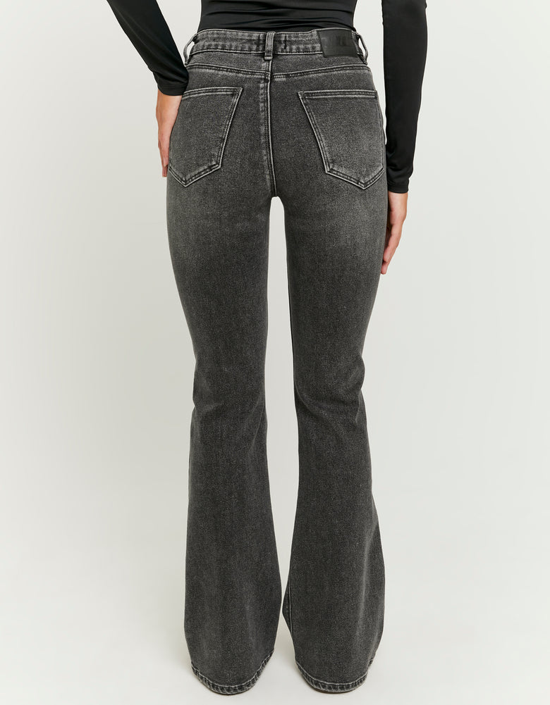 High Waist Flare Jeans | Black wash