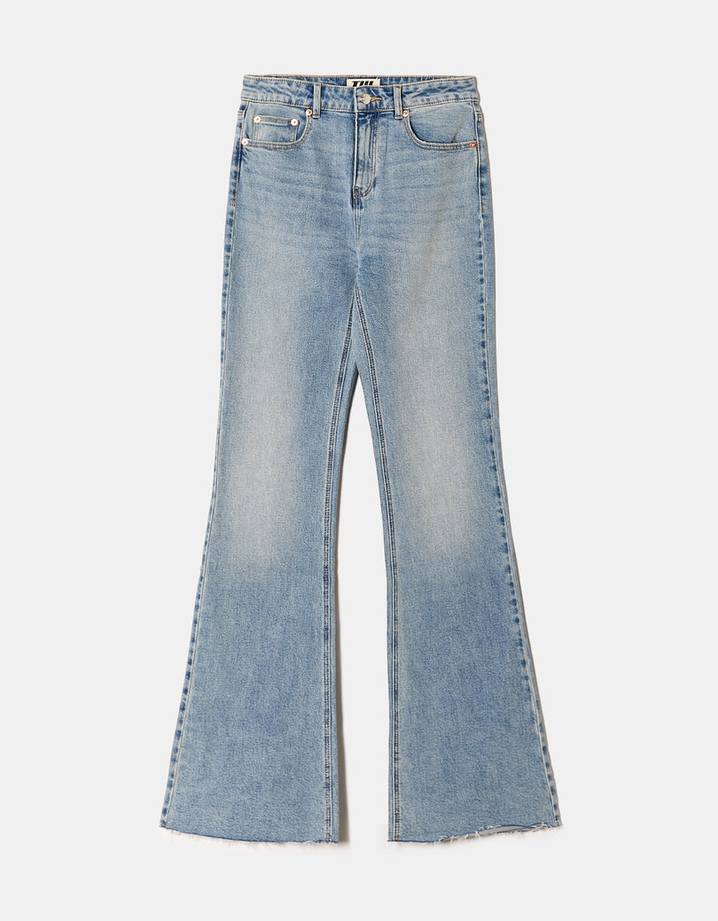 High Waist Flare Jeans | Blue Wash