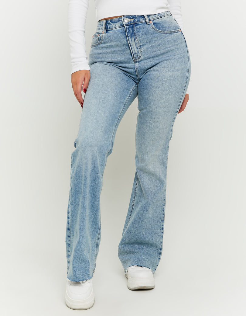 High Waist Flare Jeans | Blue Wash