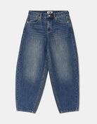 High Waist Barrel Jeans | Blue Wash