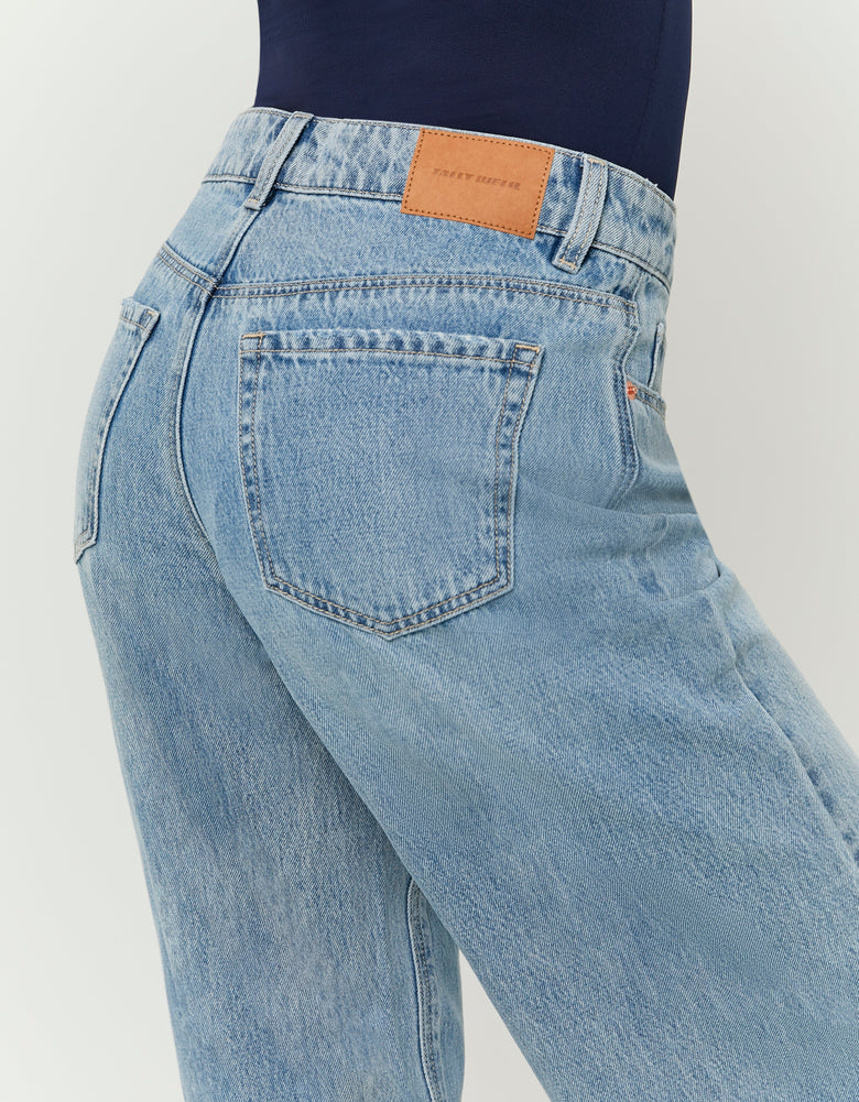 High Waist Barrel Jeans | Vintage Wash