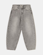 High Waist Barrel Jeans | Grey Wash