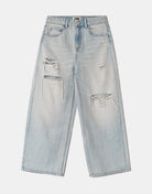 Mid Waist Barrel Jeans | Blue Wash