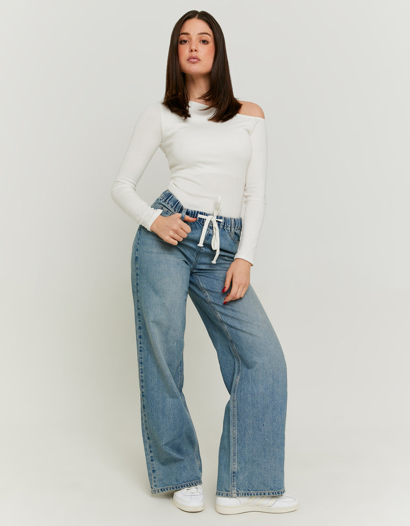 Baggy  jeans tied at waist | Blue Wash