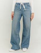 Baggy  jeans tied at waist | Blue Wash