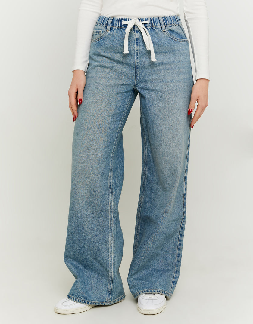 Baggy  jeans tied at waist | Blue Wash