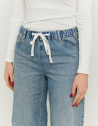 Baggy  jeans tied at waist | Blue Wash